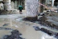 В Киеве ливень подтопил раскопки старинной улицы на Почтовой площади