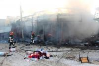 В Хмельницком горел вещевой рынок