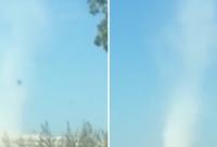 В Изюме очевидцы засняли песчаный смерч (видео)